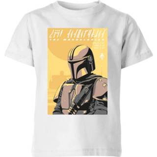 👉 The Mandalorian Art Poster kinder t-shirt - Wit - 11-12 Years - Wit