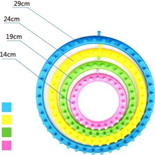 👉 Hoed kinderen 4 stks/set Kleurrijke Ronde Cirkel Knitter Breien Knit Loom DIY Tool Kit Size14cm 19 cm 24 29 Voor 8720034996385