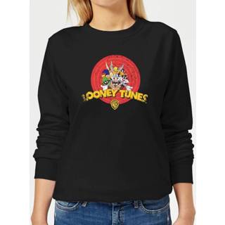 👉 Sweatshirt zwart 5XL xxxxxl vrouwen Looney Tunes Logo Distressed Women's - Black