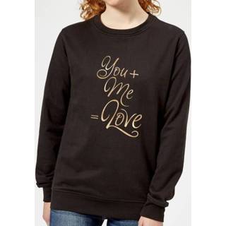 👉 Sweatshirt zwart 5XL xxxxxl vrouwen You + Me = Love Women's - Black 5059479522846