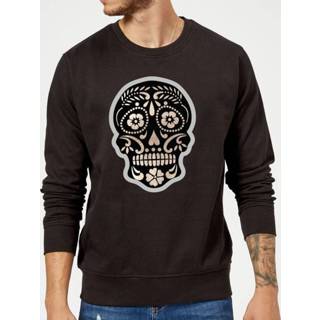 👉 Sweatshirt zwart 5XL xxxxxl male Day Of The Dead Skull - Black 5059479562033
