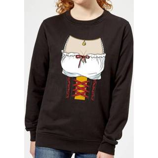 👉 Sweatshirt zwart 5XL xxxxxl vrouwen Oktoberfest Ladies Chest Women's - Black 5059479567632