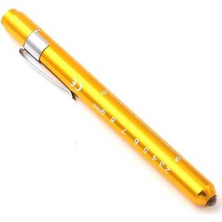 👉 Penlight goud 2 stks Pen Type Pocket Medische Otoscoop Oogspiegel LED Ehbo Zaklamp voor Dental Keel Controleren - 8720047780377