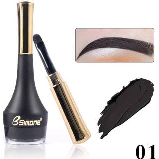 👉 Oogpotlood zwart gel Eye Wenkbrauw Waterdichte Pommade Enhancer Cosmetische Make-Up Eyeliner verf met Borstel - 01 8720047751834