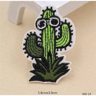 Spijkerbroek IJzer stof 19 stks Borduurwerkflarden Cactus Kokospalm Patroon Gemengde Op Patch Badges Stickers Voor Jeans T-Shirts Patchwork 8720035067848