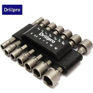 👉 Schroevendraaier Drillpro 14 stks Power Nut Driver Set Dual Metric & Standaard Sae 1/4 