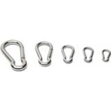 👉 Carabiner steel 1pc 304 Stainless Spring Snap Hook Keychain Quick Link Lock Buckle M4-M7