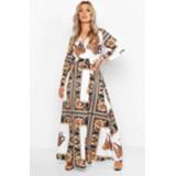 👉 Plus Chain Print Maxi Dress, White