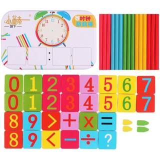 👉 Klok houten leer baby's kinderen Koop Magnetische Math Toy Baby Vroeg Onderwijs Geschenken Speelgoed Leren Tellen Wiskunde Numbers Game 8720034489696