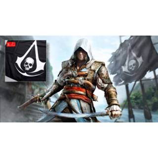 👉 Vlag zwarte zwart polyester Edward Kenway van Assassins Creed 4 IV logo voor Cosplay Piraat Jolly Roger speelgoed sails 8720049469225