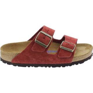 👉 Rood suede damesschoenen vrouwen Birkenstock Arizona antique port narrow 4039854628562 4039854628289