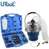 👉 Clutch Pneumatic Pressure Bleeder Tool Set ProfessionalBrake And Bleeding System Air Brake Machine With Metal Tank