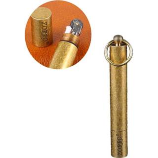👉 Aansteker bronzen ZORRO ZX-606 Koper Mini EDC Kerosine Sleutelhanger Outdoor Olie - 8720072524984