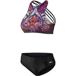 👉 BECO bikini, B-cup, gevoerd, uitneembare pads, zwart/multi color, maat 38