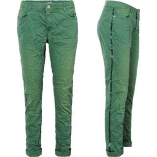 👉 Broek donkergroen groen broeken vrouwen Summum 4s1792-10943 670 crispy twill stretch forest green