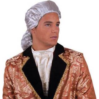 👉 Pruik witte Mooie barok Amadeus Mozart