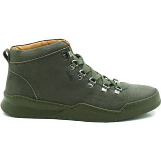 👉 Veter schoenen male mannen groen men herenschoenen leer Hinson Veterschoenen