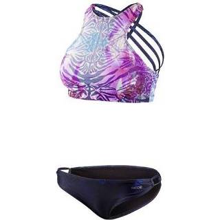 👉 BECO bikini, B-cup, gevoerd,  uitneemb. pads, donker blauw/multi color, maat 34