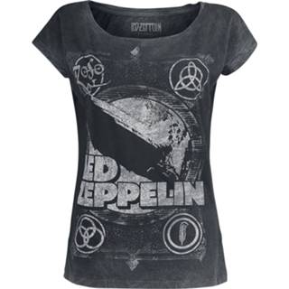 👉 Shirt T-Shirt meisjes zwart grijs Led Zeppelin Shook Me Girls zwart-grijs 4060587494469