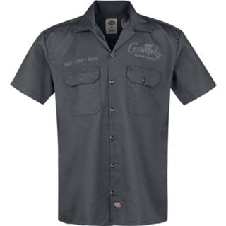👉 Over hemd grijs Gas Monkey Garage Blood, Sweat, Beers! Dickies Workerhemd Overhemd 4060587491314