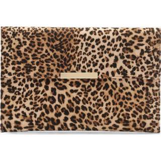👉 Handtas Flat Measurement natural vrouwen One Size Leopard Envelope Clutch Bag