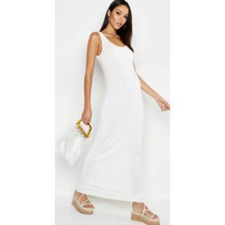 Maxi dres ivoor vrouwen Tall Basic Dress, Ivory