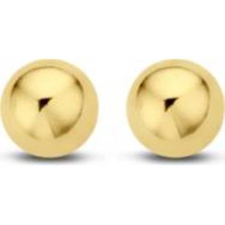 👉 Oorknop goud active New Bling Gold 3mm Egale Bol Oorknoppen van 14 Karaats