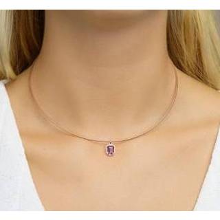 👉 Hanger active diamanten Roségouden met Amethist Edelsteen en