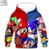 Hoodie Super Sonic 3d Hoodies Children zipper coat Long Sleeve Pullover Cartoon Sweatshirt Tracksuit Hooded/pants/family t shirts