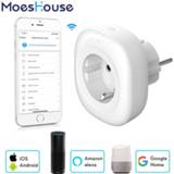 👉 Afstandsbediening Wifi Smart Socket EU Plug Mobile APP Remote Control Works with Amazon Alexa Google Home No Hub Required USB Output