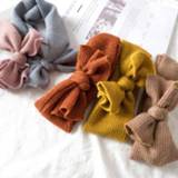 Haarband baby's meisjes kinderen Cute Baby Girl Headbands Knitted Newborn Bows Turban Infant Head Bands Hairbands For Kids Girls Hair Accessories