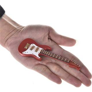 👉 Elektrische gitaar rood Mini Guitarra Model Met Geschenkdoos + Houder Muziekinstrumenten Decoratieve Ornamenten Ondersteuning 8720034578758