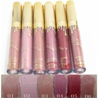 👉 Lippenstift rode fluwelen 6 stksMake Tint vloeibare Matte Waterdichte Naakt Lip stick Langdurige Kleur Sexy 8719825601003