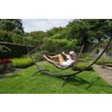 👉 Hangmat met standaard zwart polyester Familie 'Arc & Rope' Black 8719925914386