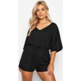 👉 Rompertje vrouwen Plus Wide Rib V Neck romper