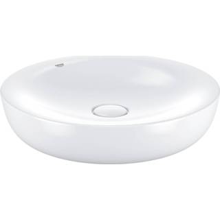 👉 Opzetwastafel wit keramiek unisex Grohe Essence Ceramic rond met PureGuard-afwerking, 4005176566509