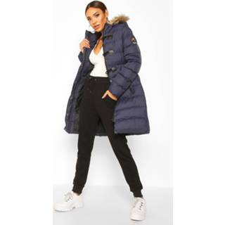 👉 Vrouwen Quilted Faux Fur Hood Parka