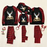👉 Blous Mom Deer Tops Blouse Pants Family Pajamas Sleepwear Christmas Outfits Set Parent-child Wear