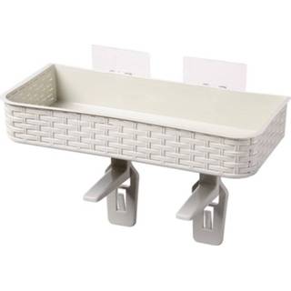 👉 Opbergrek kaki Honana BX-820 Dubbellaagse rotan Nagelvrije opbergrekken Toilethoes Badkamer Handdoekmand - Khaki 8720073647828