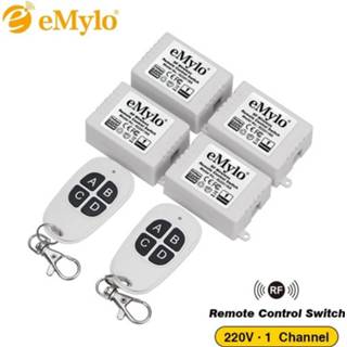 👉 Afstandsbediening EMylo 4x 220v 1000w 1channel 433Mhz Wireless RF Realy Remote Control Switch Receiver with Transmitter