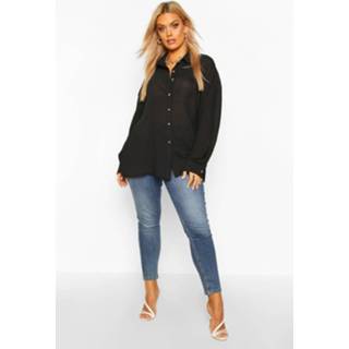 👉 Oversized shirt vrouwen Plus Shirred