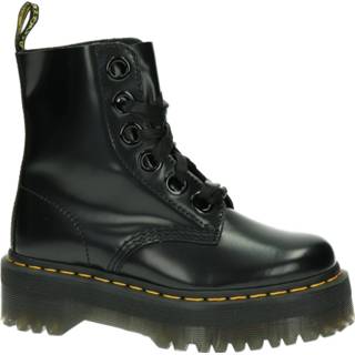 👉 Veterboots leer zwart vrouwen Dr. Martens Molly Platform 8719796701986