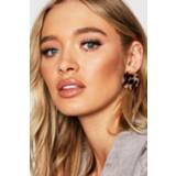 One Size vrouwen Oversized Tortoiseshell Stud Earrings