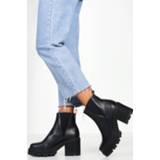 👉 Wide Fit Cleated Block Heel Chelsea Boots