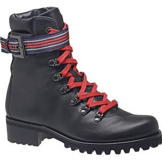 👉 Veterboots zwart damesschoenen vrouwen Hassia 8-302080-0100 veterboot