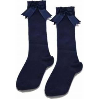 👉 Sock blauw katoen vrouwen IN ControL 876-2 knee socks NAVY