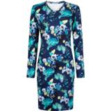 👉 Jurk blauw XXL jurken vrouwen Tramontana flower punta