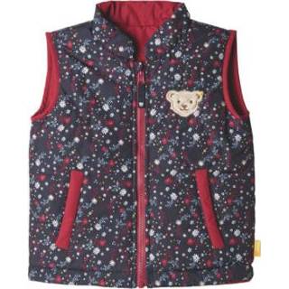 👉 Steiff  Girls vest omkeerbaar, bietenrood - Rood - Gr.104 - Meisjes