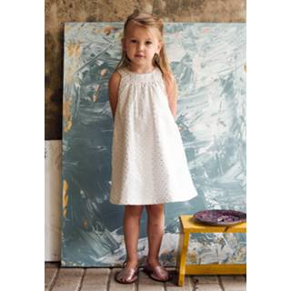 👉 Jurk wit zilveren veren vrouwen Oilily mouwloos jurkje met dots print- 8717925907315