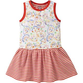 👉 Jersey jurk rood wit vrouwen meisjes Oilily jurkje met streepje en artistieke print- 8717925911503 8717925911510 8717925911527